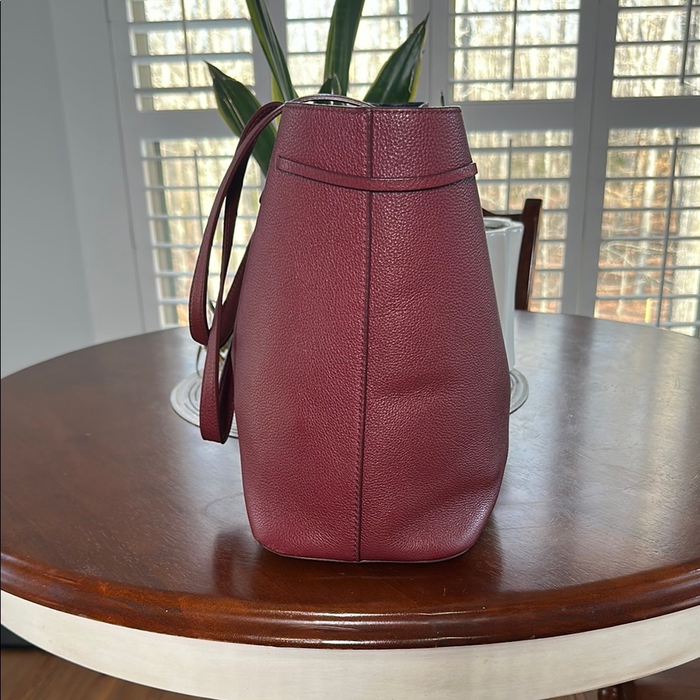 Kate Spade Burgundy Leather Tote Bag - Picture 4 of 8